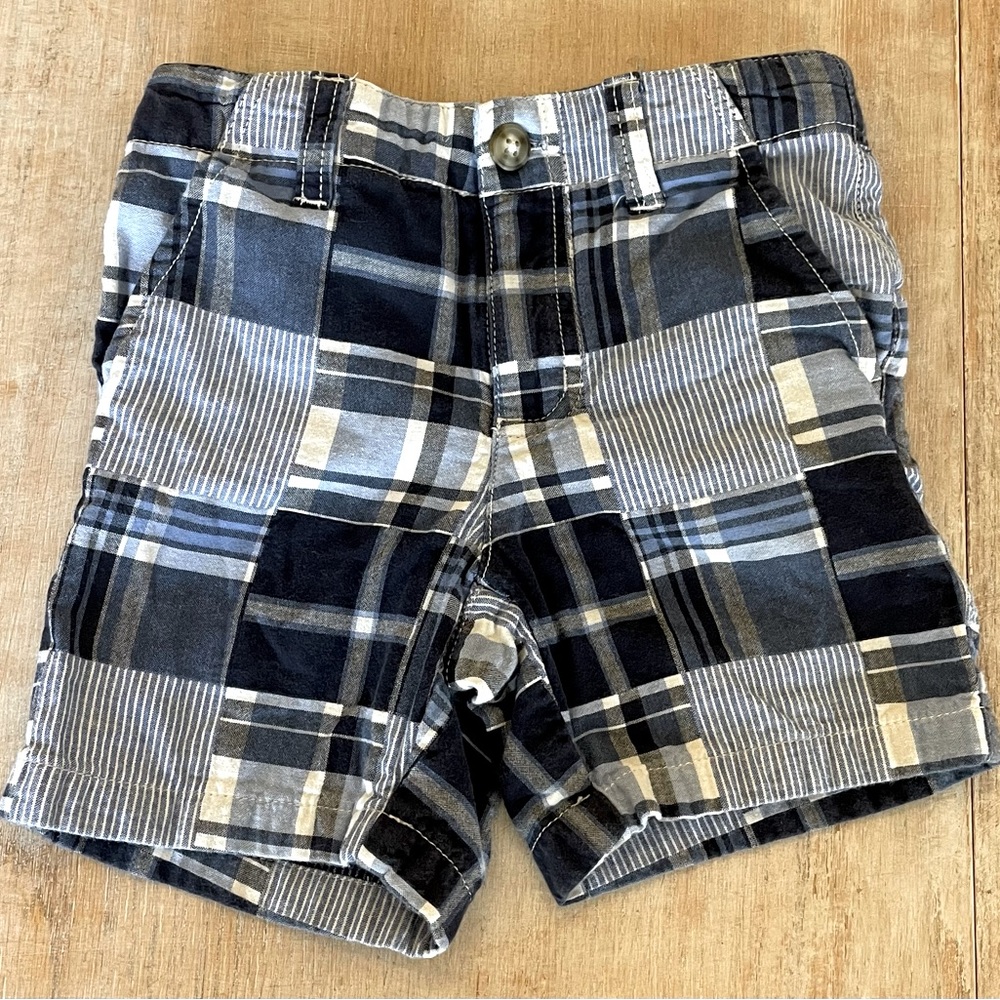Gymboree blue plaid shorts